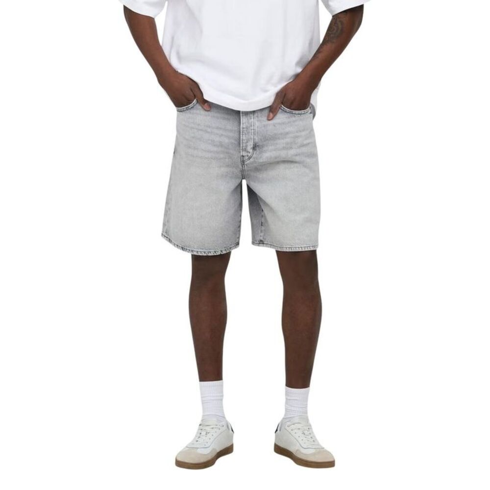 Only & Sons Gray Cotton Bermuda Men's Shorts